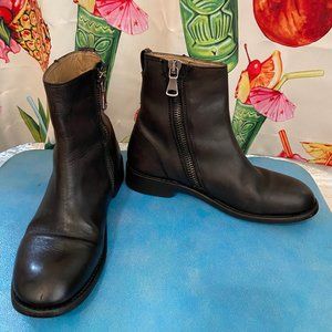 John Fluevog Anton Boot ankle black zipper boots